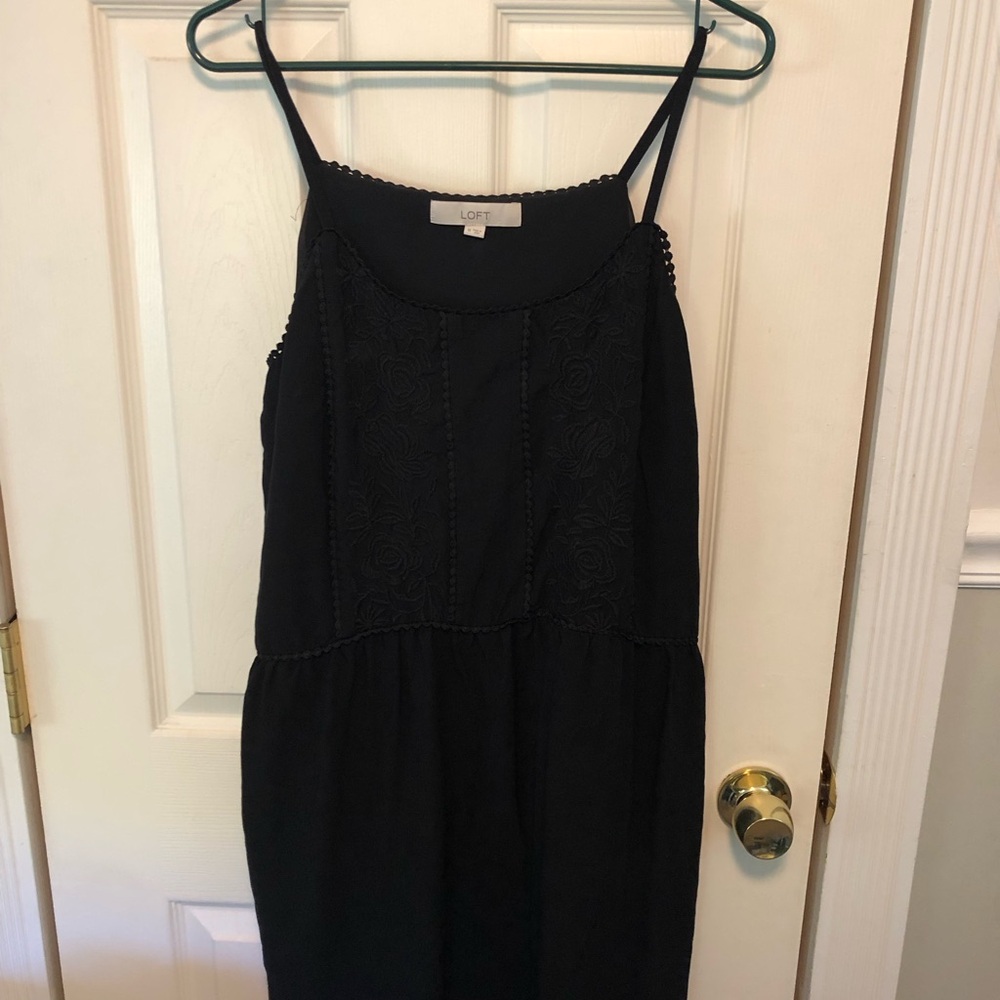 LOFT Black Strapless Dress